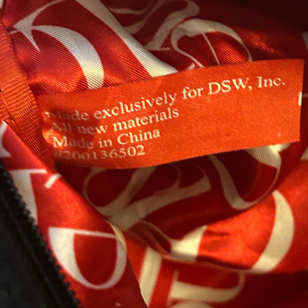 DSW black satin duffel bag. - Picture 6 of 16